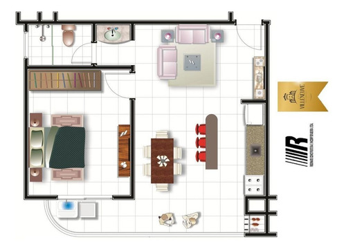 Imagem 3 de 15 de Apartamentos Financiados Junto A Construtora The Villeneuve - Apartamento A Venda No Bairro Vila Olegário Pinto - Caldas Novas, Go - The-villeneuve-apartament