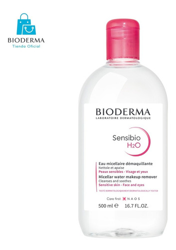 Bioderma Sensibio H2o, Agua Micelar Dermatológica, 500 Ml