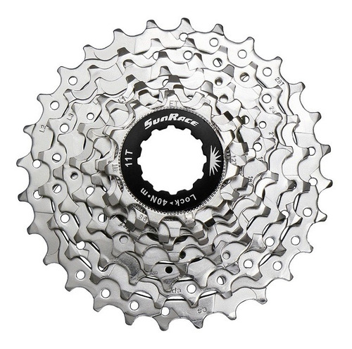 Cassette Piñones Sunrace Ruta Csr91 9p 11/25d Nickel Plata