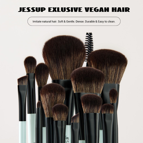 Juego De Brochas De Maquillaje Jessup, 10 Unidades, Libres D