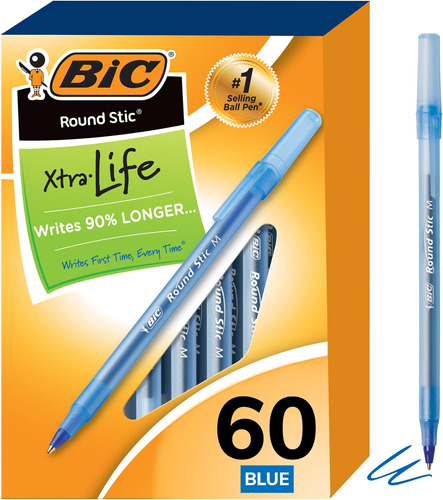 Lapiceras Ballpoint Bic Set 60 U Blue