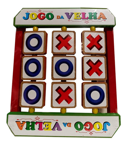 Jogo Da Velha De Girar Em Madeira Brinquedo Educativo