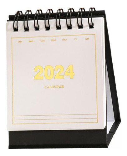 2 Calendario De Escritorio 2024 Mini Sobre Negro