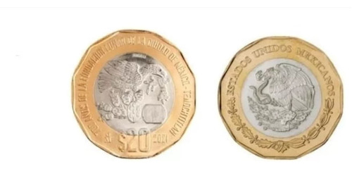 Moneda Doble Águila De 20 Pesos 700 Años Escasa