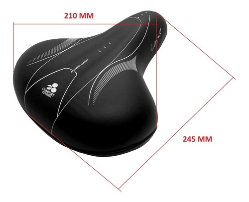 Imagen 2 de 7 de Asiento Bicicleta Playera Urbana Ddk Comfort System Comodo