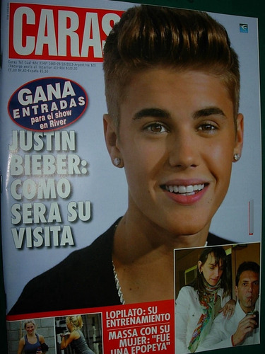 Revista Caras 1660 Justin Bieber Massa Lopilato Lady Gaga