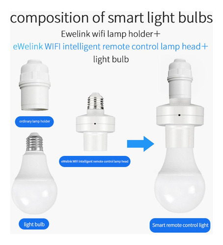 Ta Convertidor De Base De Luz E27 Enchufe De Bombilla Wifi