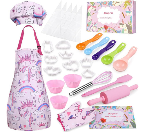 Anpro Complete Kids Cooking And Baking Set - 27 Pc Incluye D