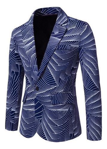 Nueva Chaqueta Blazer De Moda Para Hombre Con Estampado De R