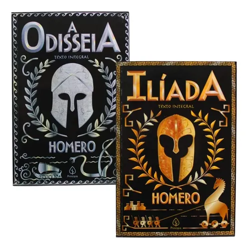 Kit 2 Livros Homero - A Odisséia E Iliada - Texto Integral