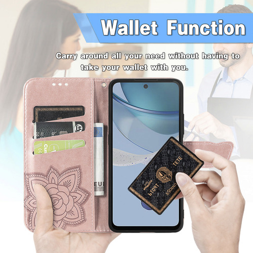 Funda Tipo Cartera Butterfly Para Motorola Kickstand