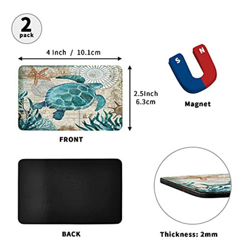 Imagen 2 de 5 de Imanes De Nevera Jucciaco - Imán Para Nevera De Tortuga Mar