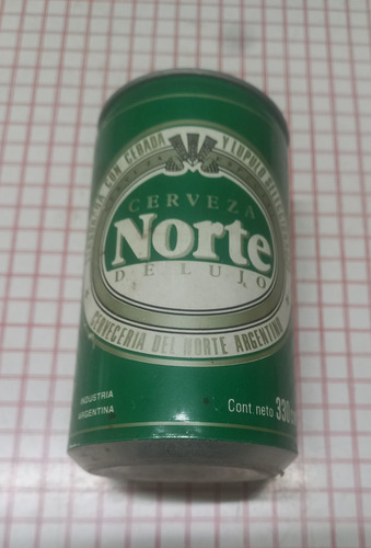 Lata De Chapa Cerveza Norte Aluminio Duro Argentina Vacia Norte (Usado)