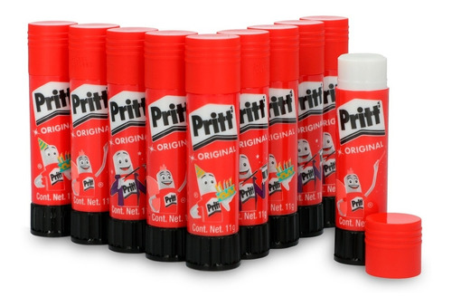 Resistol En Barra Pritt 11 G Pack Con 12 Piezas