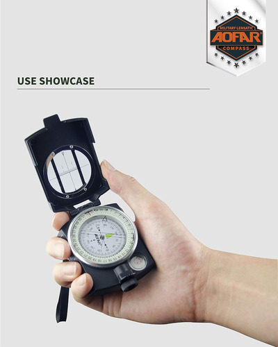 Military Compass, Af4580 Lensatic Sighting, Waterproof ...