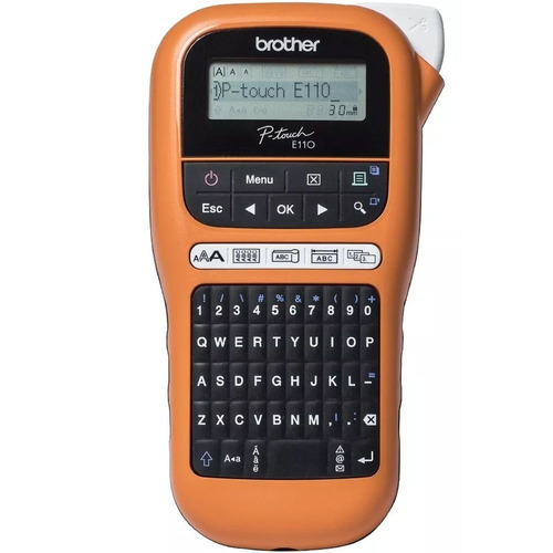 Rotuladora Manual Portátil Brother Pt-e110vp Maletín Y Cinta Naranja