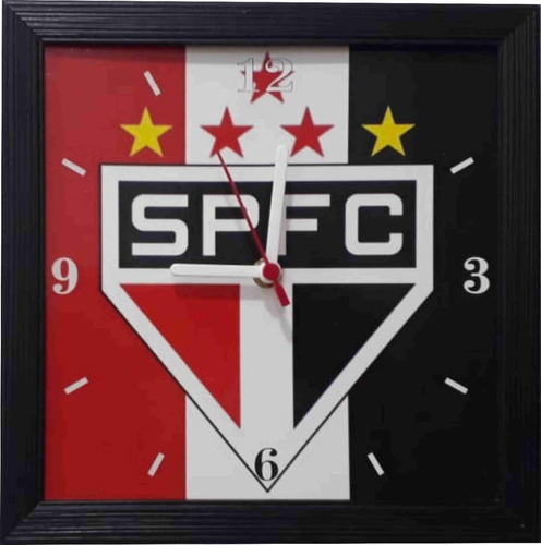 Relógio De Parede Times São Paulo Decoração C/moldura