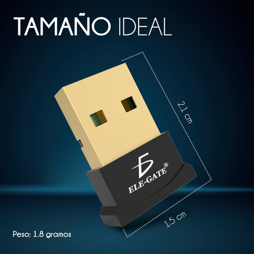 Adaptador Mini Bluetooth Usb 2.0 10 Mts Plug And Play Win10