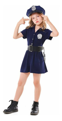 Disfraz De Cosplay De Policía Para Niños Uniforme De Oficia