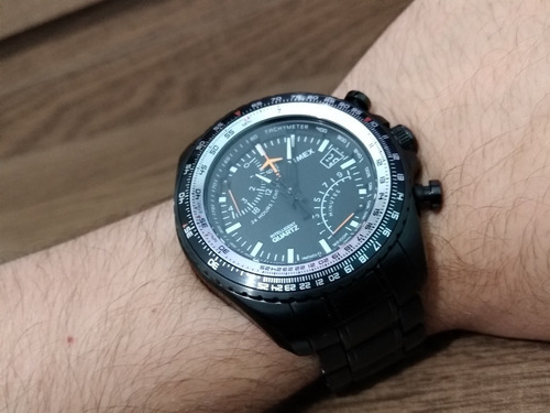 Relógio Timex Iq Aviator Fly-back Cronógrafo T2p103