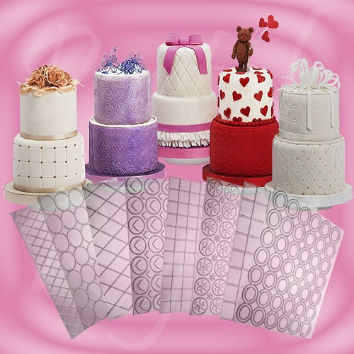 Set De 8 Láminas Texturadoras Decorativas Parpen