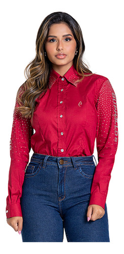 Camisa Feminina Buphallos Com Strass - Ref.bpl458 Bpl458 