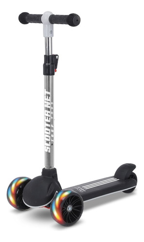 Patinete Scooter Tunado Preto Regulável Suporta 50kg - Zoop