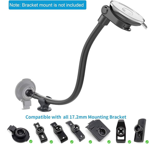 Soporte De Ventosa Gps Para Garmin, Brazo Cuello De Cisne 34