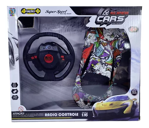 Carro Controle Remoto Carrinho Brinquedo Racing Luzes Led Cor