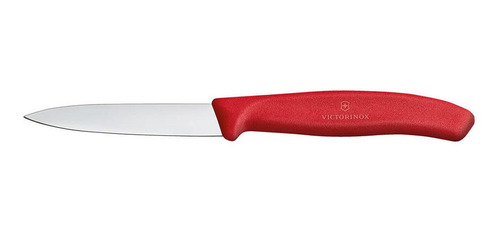 Cuchillo Mondador Swiss Classic Color Rojo. Hoja 8 Cm. Victo