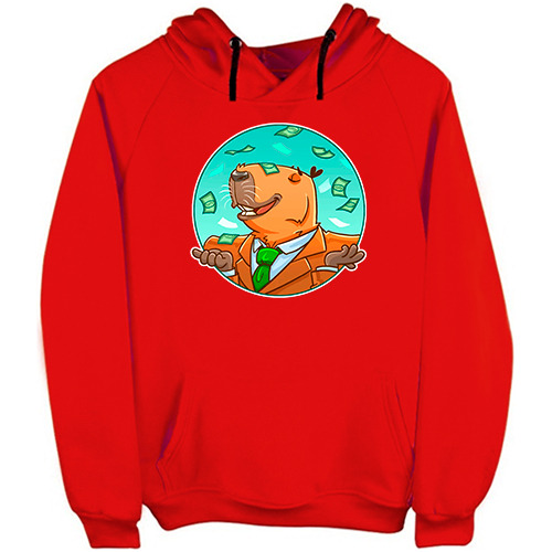 Sudadera Capucha Roja Ro9  Marmota Bz449