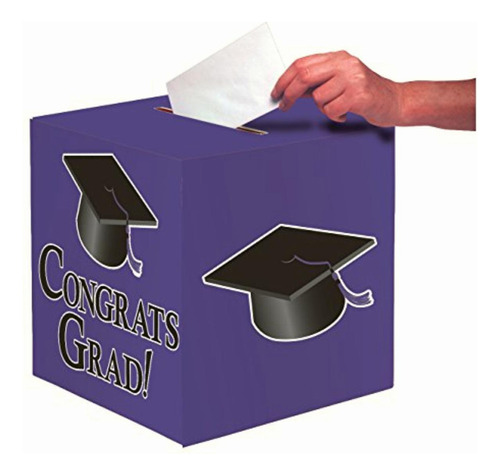 Creative Converting Congrats Grad Caja Para Tarjetas,