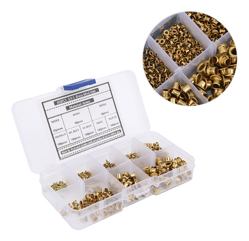 Corn Rivets 650pcs Brass Eyelets Hollow Metal Buttonhole
