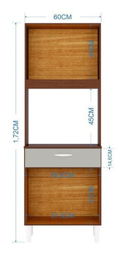 Imagen 3 de 3 de Alacena Mueble Auxiliar Cocina 4 Puertas Kelly Capuchino Hue