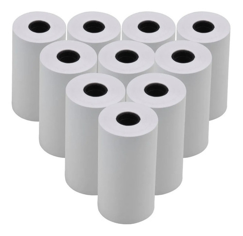 Rollos Papel Termico Miniprinter 57x40mm Clip Total 10 Rollos Color Blanco