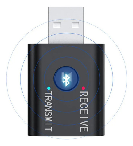 Adaptador Bluetooth Trasmisor Usb 2 En 1 Para Pc, Tv Y Mas