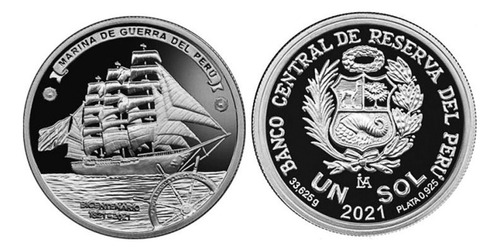 Moneda De Plata Bicentenario Marina De Guerra Del Peru