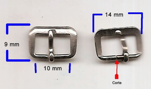 Hebilla Para Malla De Reloj Dama De Metal 10 Mm De Mi Colección