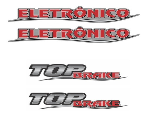 Kit: 2 Emblemas Eletronico  E 2 Top Brake Resinados  Mb