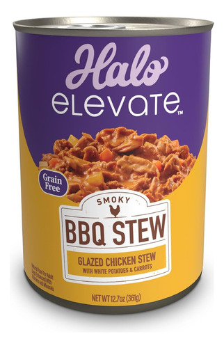 Halo Elevate Wet Dog Food, Grain Free, Smoky Bbq Glazed Chic