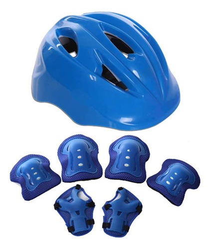 Kit Casco Protección Niños Rodilleras+muñequeras+coderas