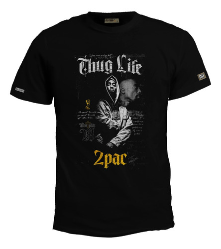 Camiseta 2pac 2 Pac Shakur Thug Life Rap Hip Hop Bto