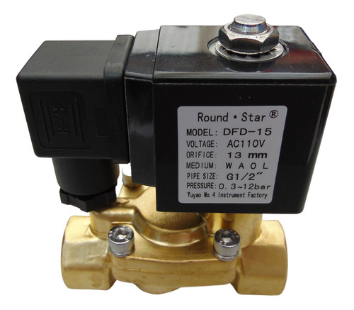 Valvula Solenoide Bronce 1/2  110v/60hz N/cerrada Sellos Nbr