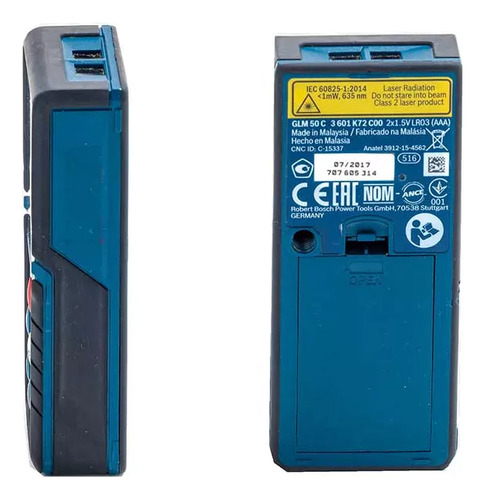 Medidor Láser Bosch Glm 50 C Telemetro Bluetooth 50mts Ip 54