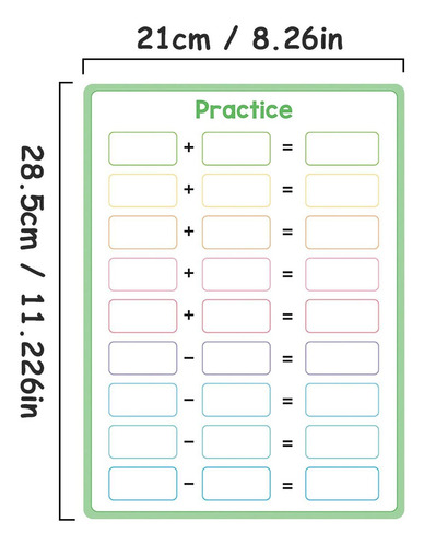 4pcs Tabla De Sustracción De La Tabla De Matemáticas De