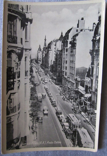 Antigua Postal Buenos Aires Avenida Callao