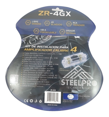 Imagen 3 de 4 de Kit De Instalación Calibre 4 Steelpro Con Accesorios Zr-4gx