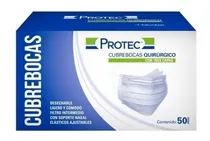 Comprar Cubrebocas Quirúrgico Protec Tricapa Plisado Caja Con 50