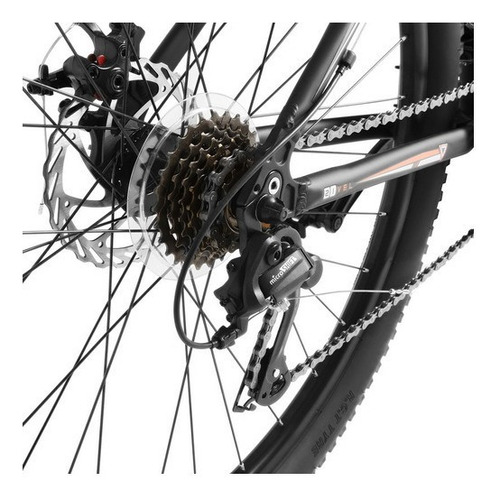 Imagen 6 de 6 de Bicicleta Silverfox FM18SI29AM211 2021 M frenos de disco mecánico cambios 3 Velocidades y 7 Velocidades color negro