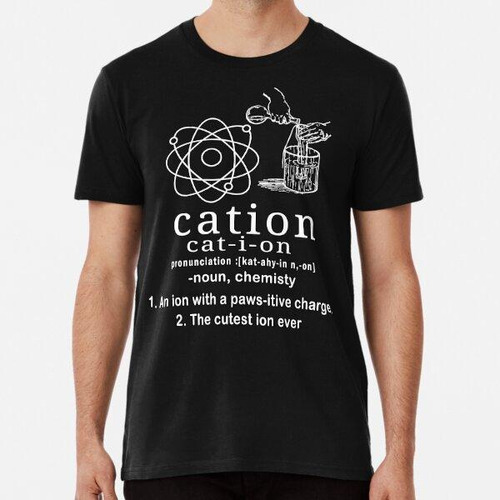 Remera Juegos De Palabras De Ciencia Cat-ion Tarjetas De Fel